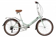 Велосипед NOVATRACK 24" складной, AURORA, мятный, Shimano 6 speed, TY21/TS38