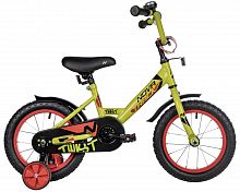 Велосипед NOVATRACK 14" TWIST зеленый, тормоз нож, крылья корот, полная защ.цепи
