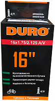 Велокамера DURO 16" (В КОРОБКЕ) 16х2.125 A/V