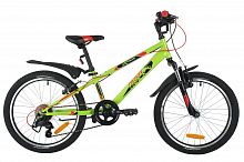 Велосипед NOVATRACK 20" EXTREME зеленый,  сталь, 6 скор., Shimano TY21/Microshift TS38, V- brake тор