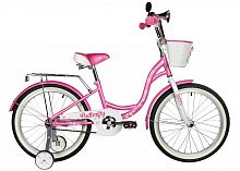 Велосипед NOVATRACK 20", BUTTERFLY, розовый, тормоз ножной, крылья и багажник