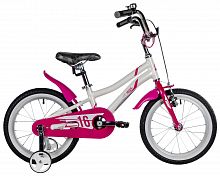 Велосипед NOVATRACK 16" NOVARA алюм., белый, пер.руч., зад.нож. тормоз, короткие крылья, полная защи