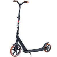 Самокат для детей NOVATRACK DEFT алюм., колеса 230*180 мм PU, оригинальная рама, эргономичны, черный