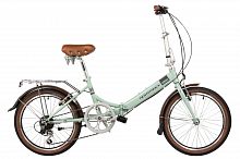 Велосипед NOVATRACK 20" складной, AURORA, мятный, Shimano 6 speed, TY21/TS38/SG-6SI